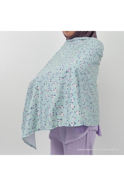 Limited Edition Maternity Nursing Cover Printed in Minty Sakura